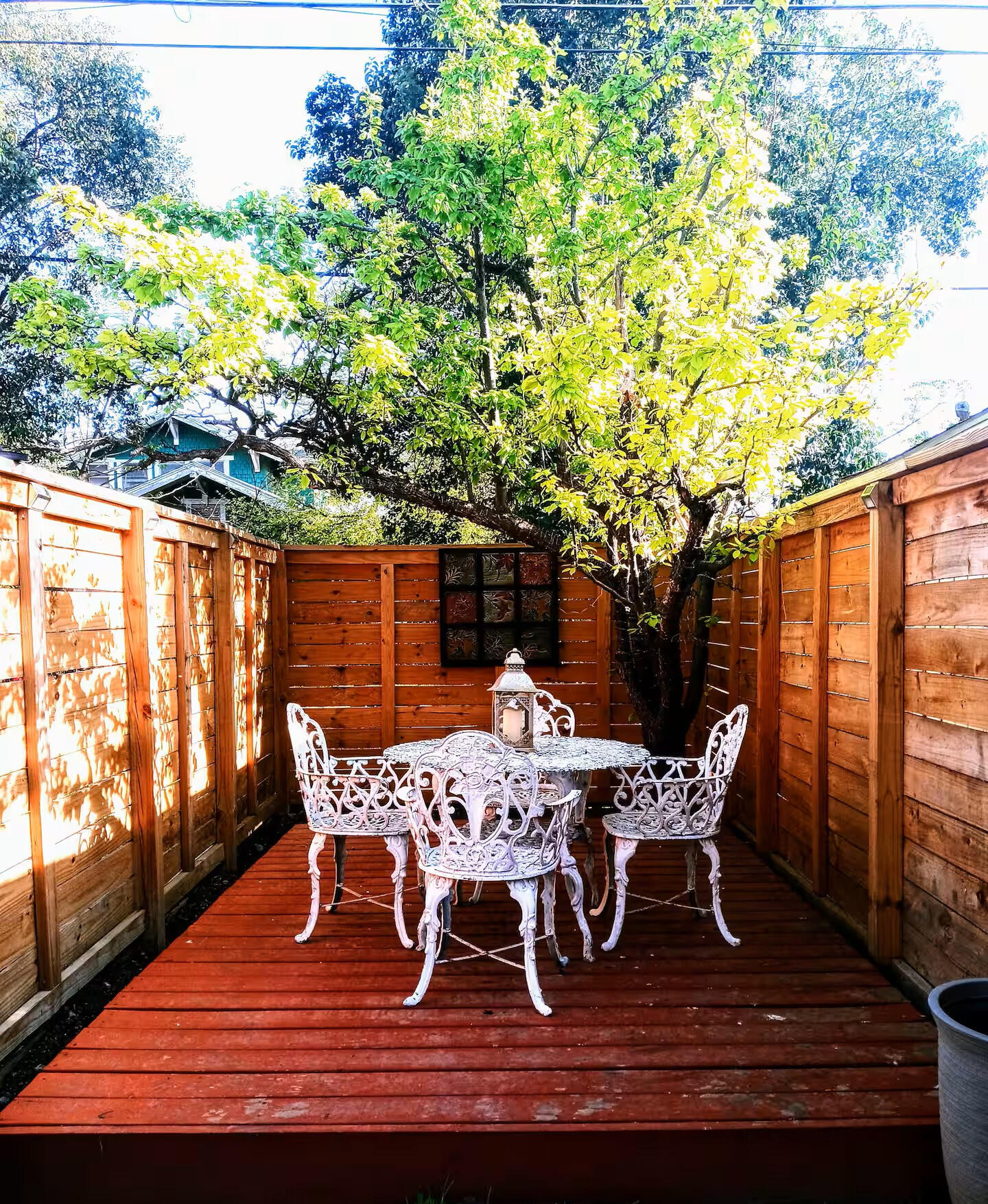 Cozy Outdoor Deck • Morning Coffee Spot