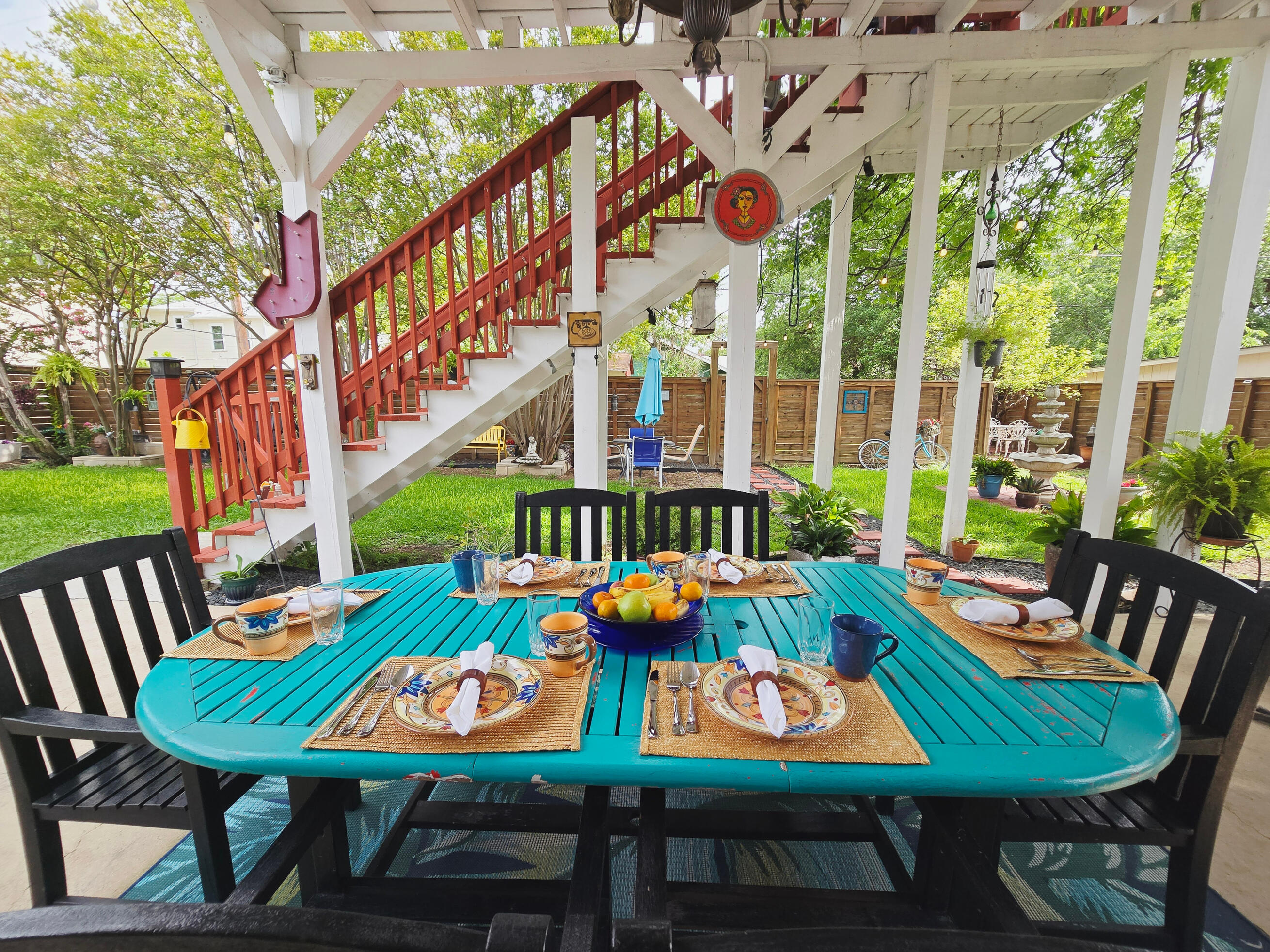 Patio Dining with Garden View