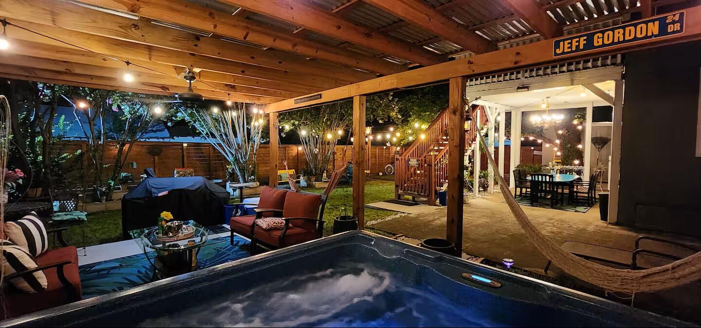 Covered Patio &amp; Hot Tub • Ultimate Outdoor Living Space