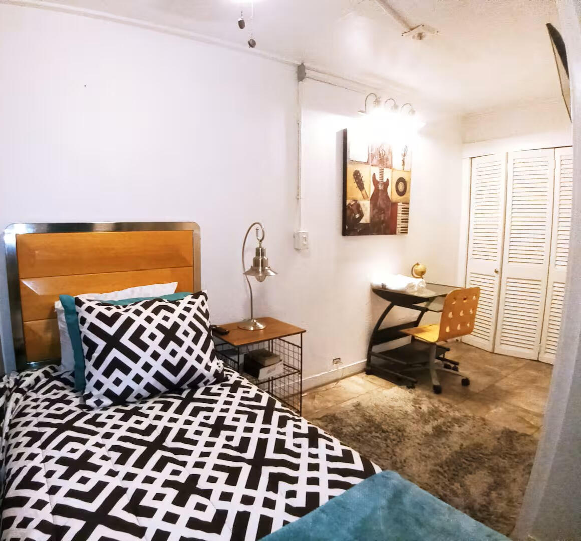 Guest Bedroom • Workspace &amp; Comfortable Layout