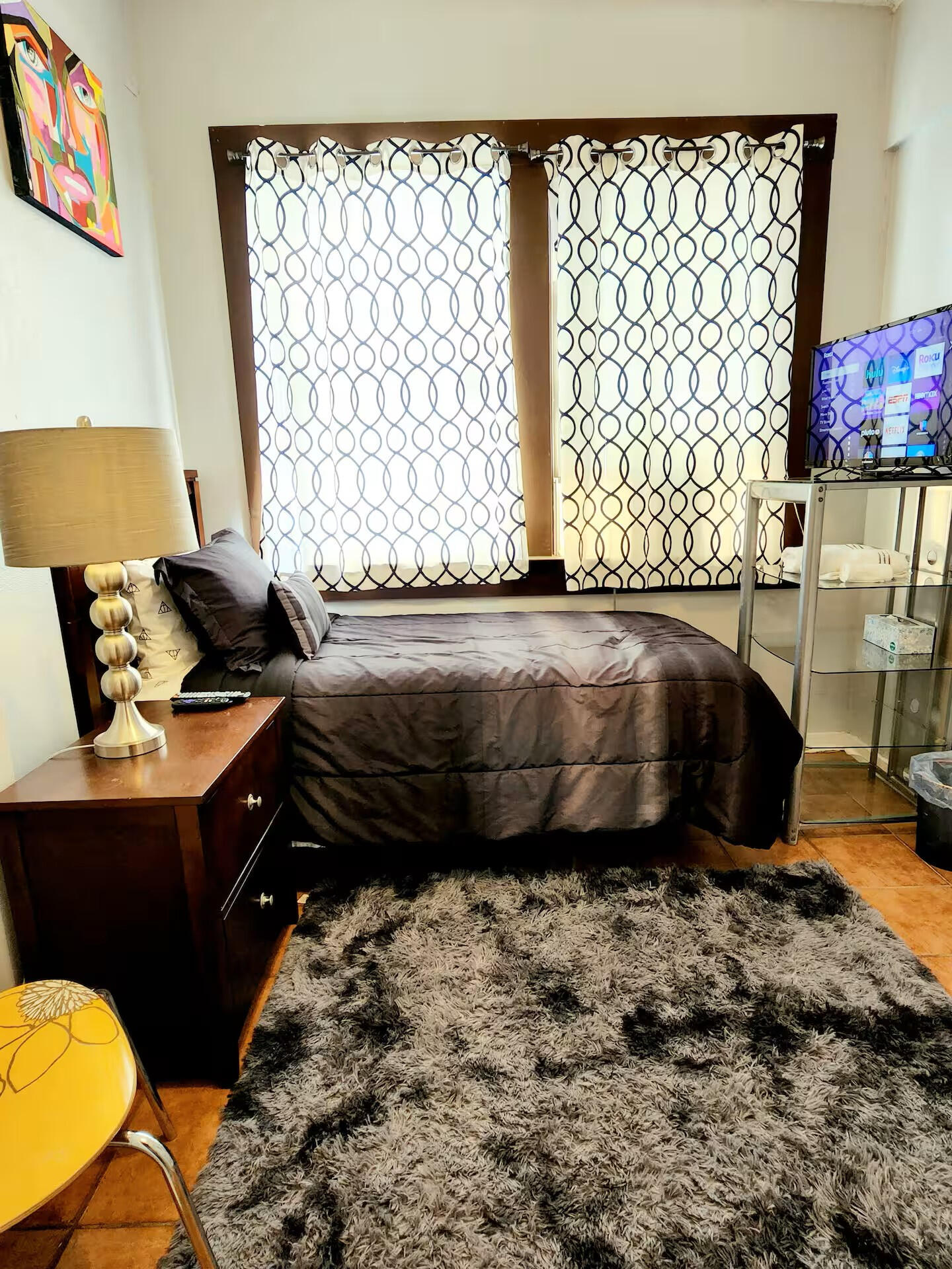 Guest Bedroom • TV &amp; Relaxed Cozy Sleeping Space